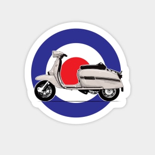 Classic White Italian mods lambretta scooter Sticker